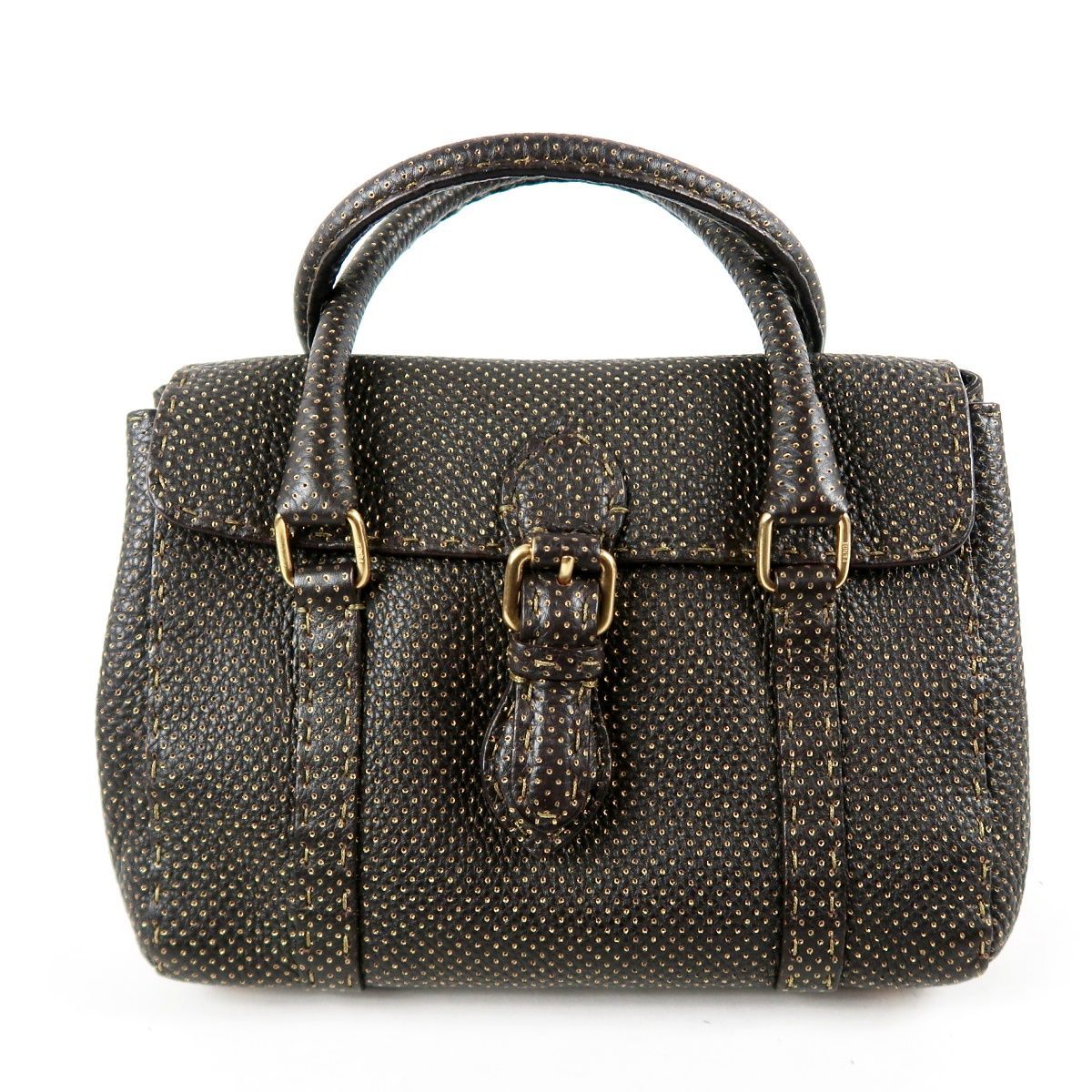 【超美品】FENDI フェンディ ミニリンダ セレリア ハンドバッグ ブランド 服飾雑貨・小物 レディース 鞄【DL53】