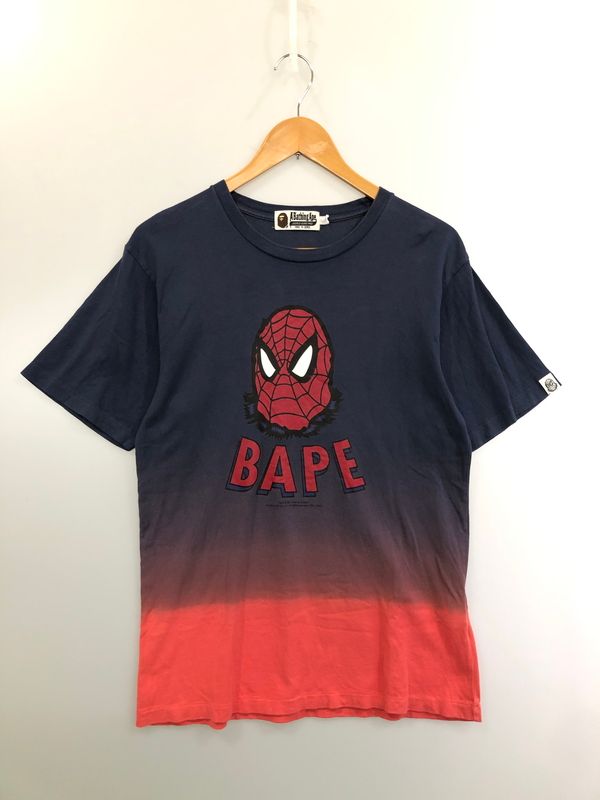 A BATHING APE × MARVEL ア ベイシング エイプ マーベル SPIDERMAN GRADATION T-SHIRT 半袖Tシャツ トップス 【142-260519-yn-30-min】