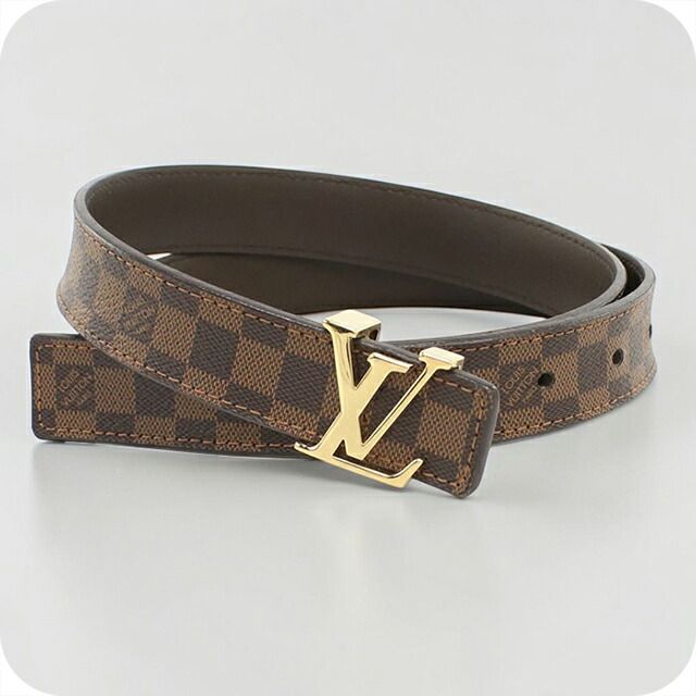 ルイヴィトン LOUIS VUITTON ベルト レディース M9267W ダミエ ベルト・LVイニシャル25MM