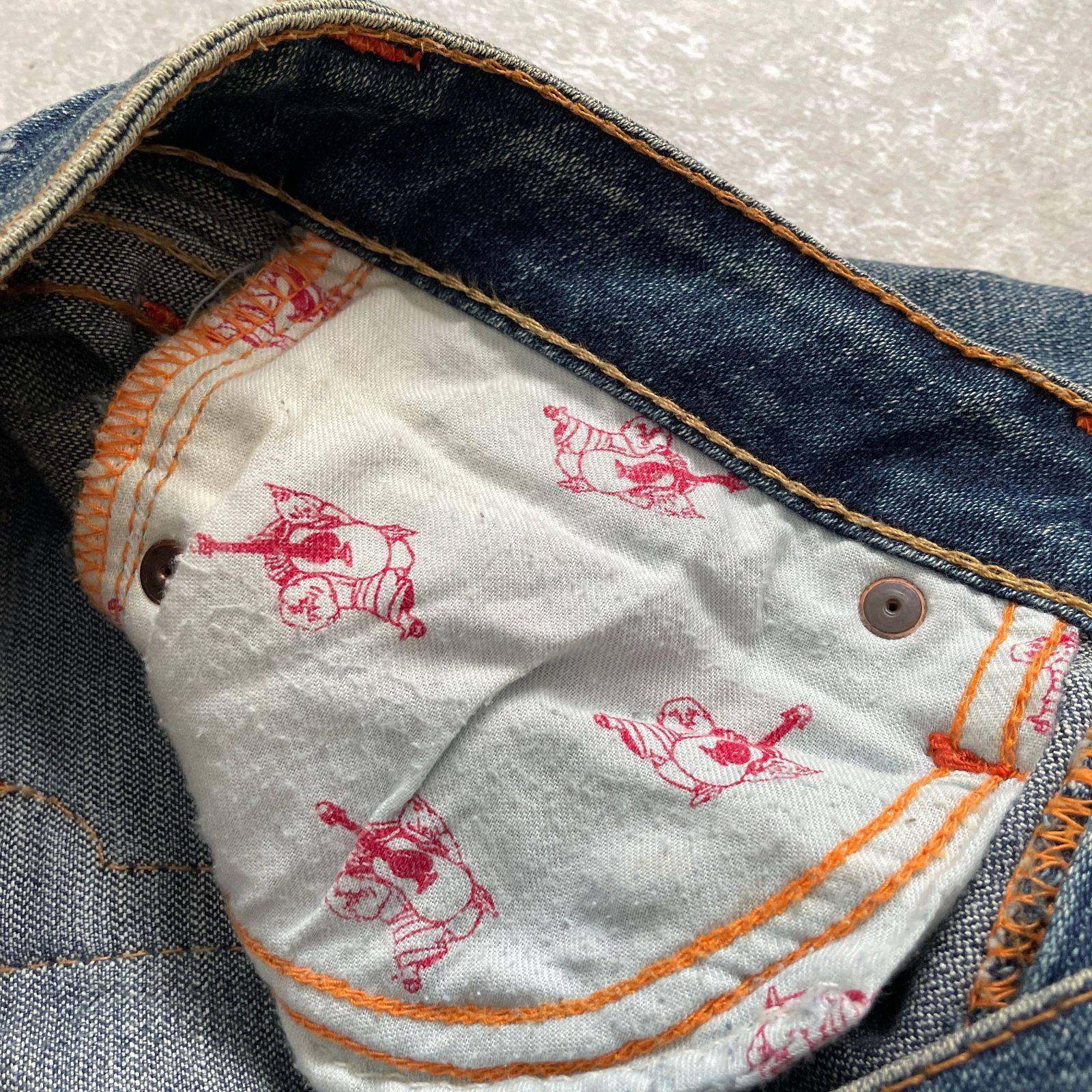 TRUE RELIGION USA製 ダメージ加工 デニム フレアデニム デニムパンツ