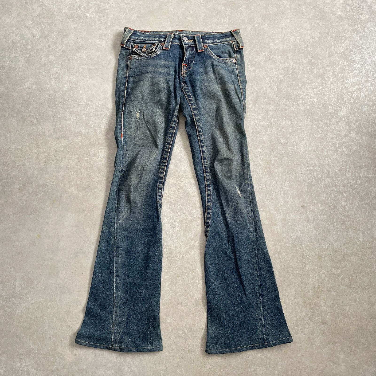 True Religion ブーツカット　ダメージ加工 フレアデニムパンツ TRUE RELIGION USA製 ダメージ加工 デニム フレアデニム デニムパンツ