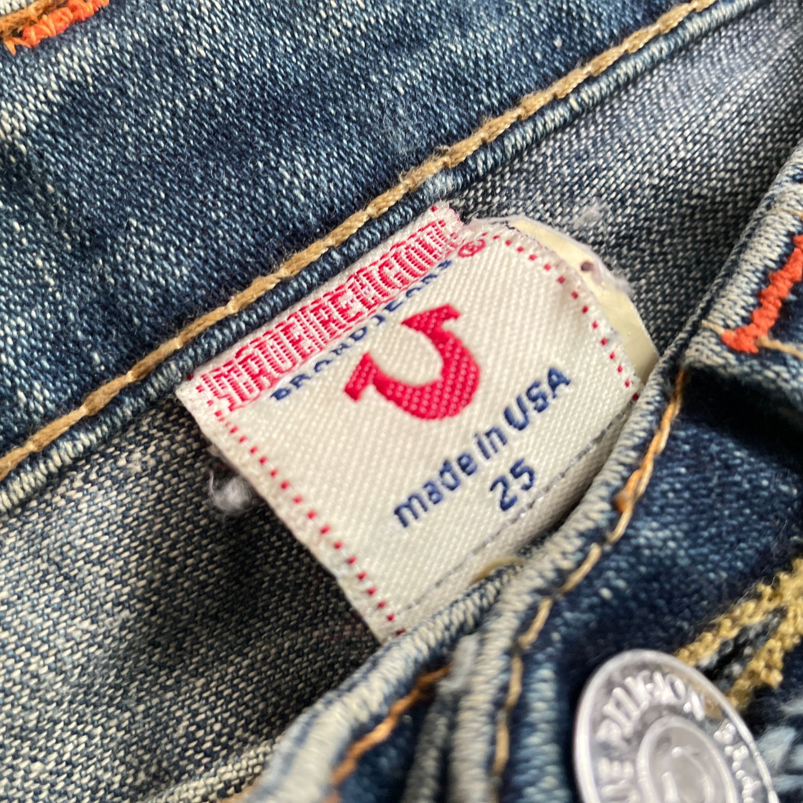 TRUE RELIGION USA製 ダメージ加工 デニム フレアデニム デニムパンツ