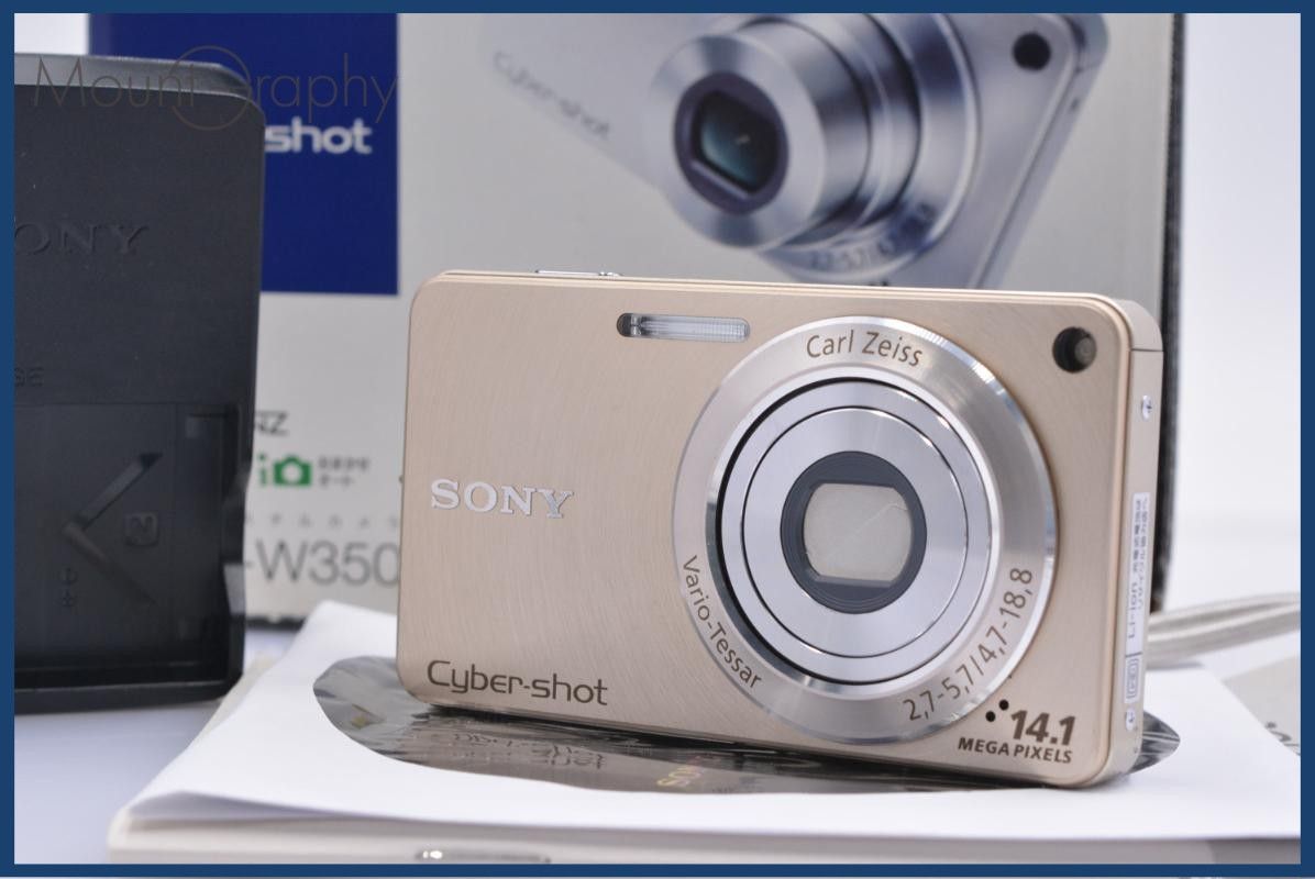 【動作保証】 ソニー SONY Cyber-shot DSC-W350 4X 元箱、充電器、取扱説明書付属 同梱無料 #ks100