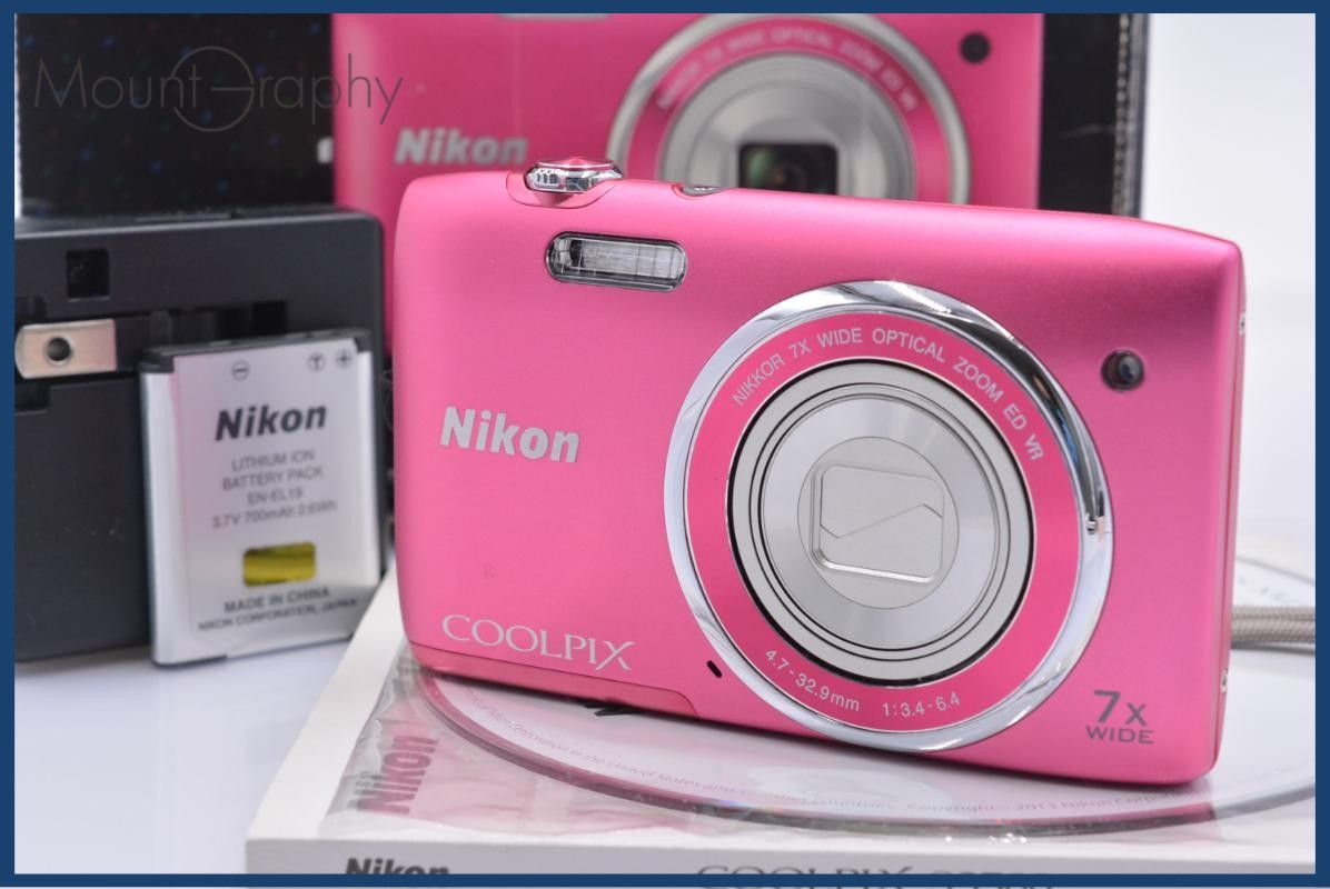 ニコン Nikon COOLPIX S3500 7X 元箱、バッテリー、取扱説明書付属 同梱無料 #ks116 20,650円