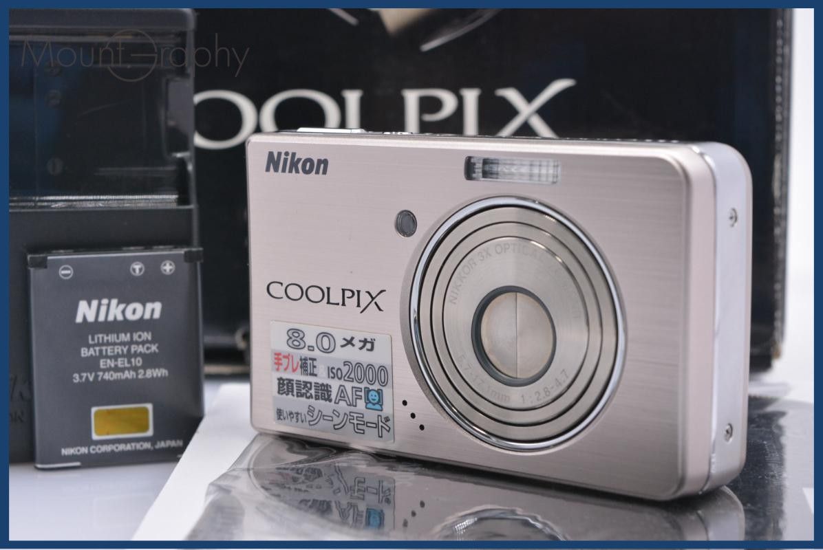 【動作保証】 ニコン Nikon COOLPIX S520 3X 元箱、バッテリー、充電器、取扱説明書付属 同梱無料 #ks120