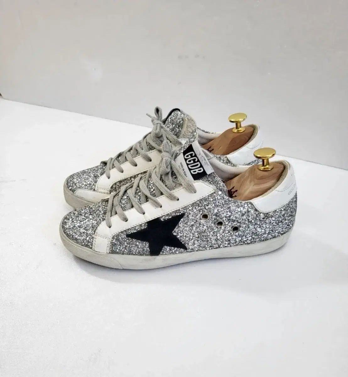 ゴールデン グース シルバー グリッター SuperStar スニーカー 38