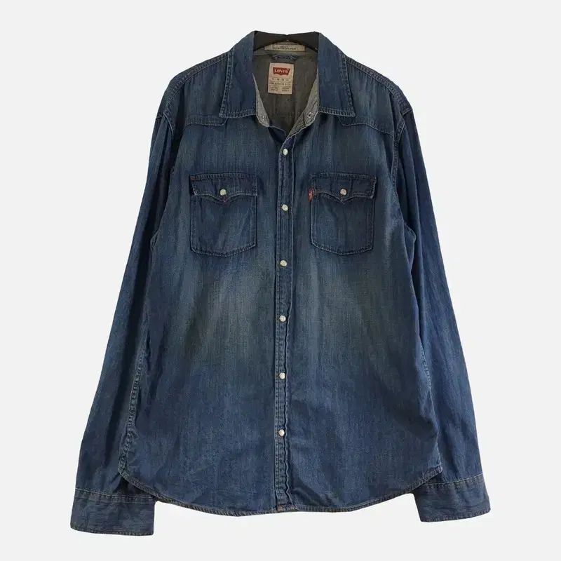 リーバイス ネイビー メンズ デニム シャツ XL N0333