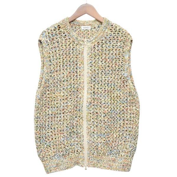 Coohem　コーヘン　2025SS　SUKASHI KNIT VEST　スカシニットベスト　ジップアップセーター　13-252-022　8054000245147