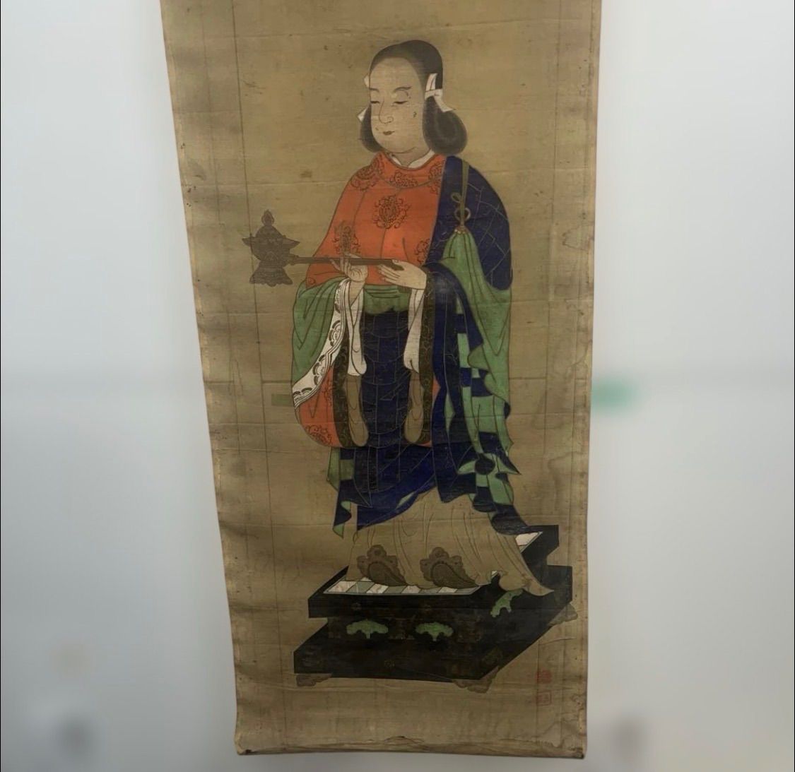 希少】掛軸 聖徳太子？ 骨董品 美術品 布 詳細不明 - メルカリ