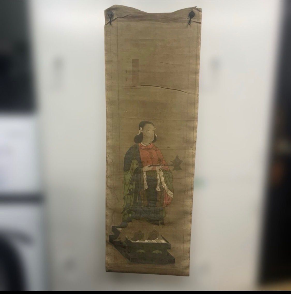 希少】掛軸 聖徳太子？ 骨董品 美術品 布 詳細不明 - メルカリ
