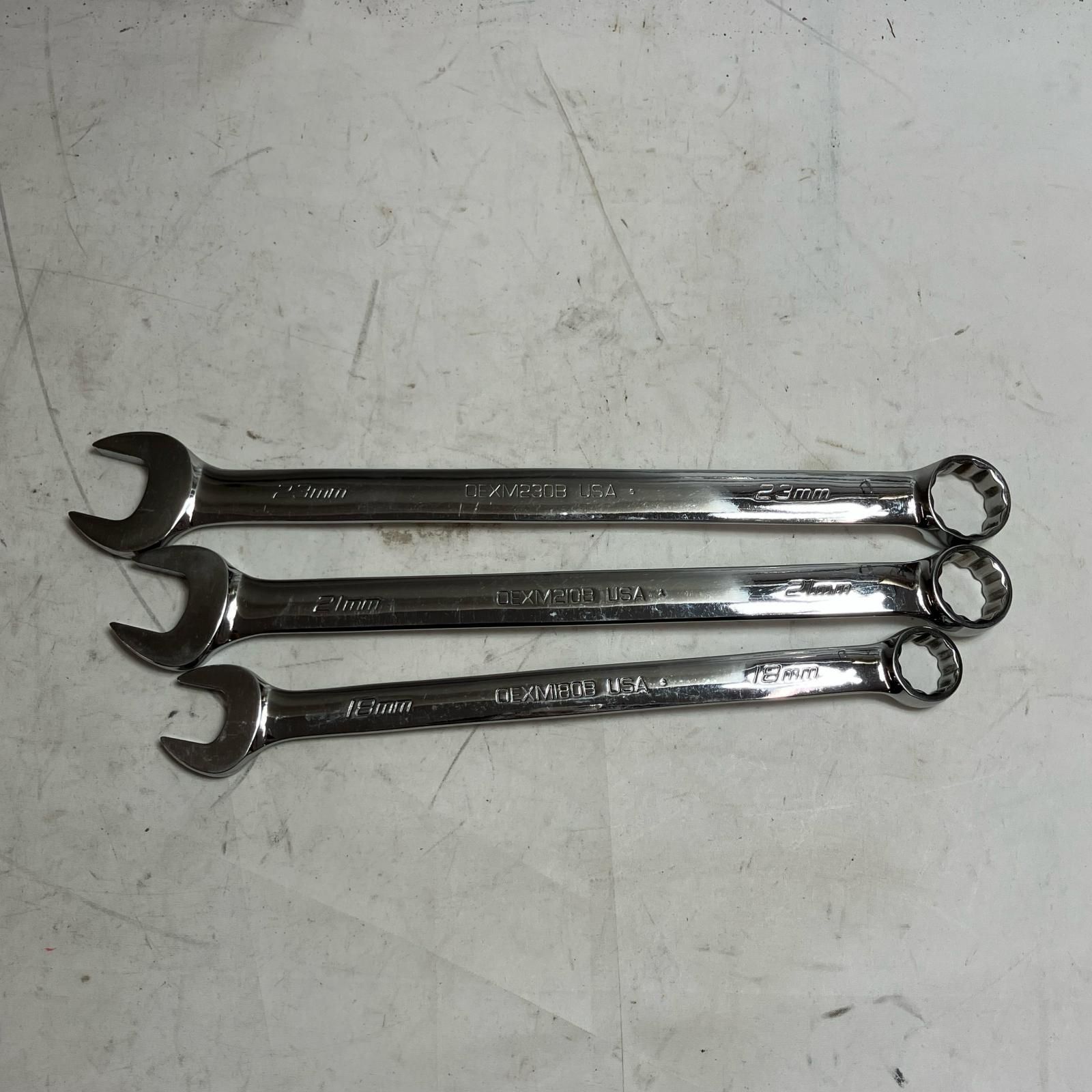 Snap-on スナップオン 工具 ハンドツール コンビネーションレンチ OEXM23/21/180B 3本ｾｯﾄ