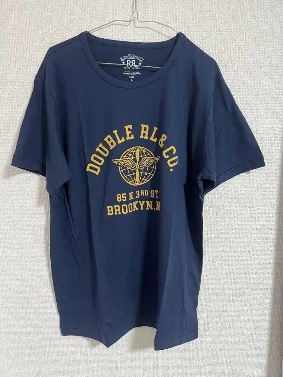 RRL(ダブルアールエル) ネイビー 半袖 Tシャツ L