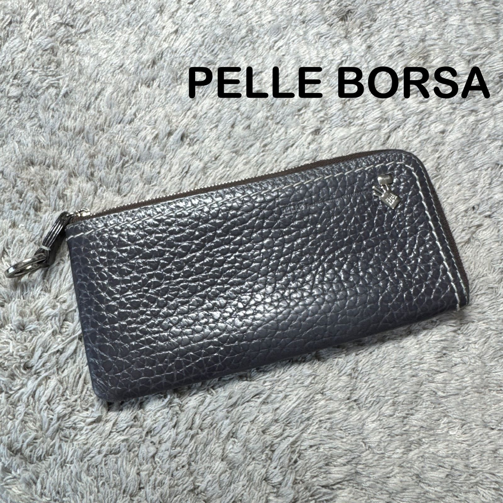 PELLE BORSA ペレボルサ 長財布 L字ファスナー レザー - メルカリ