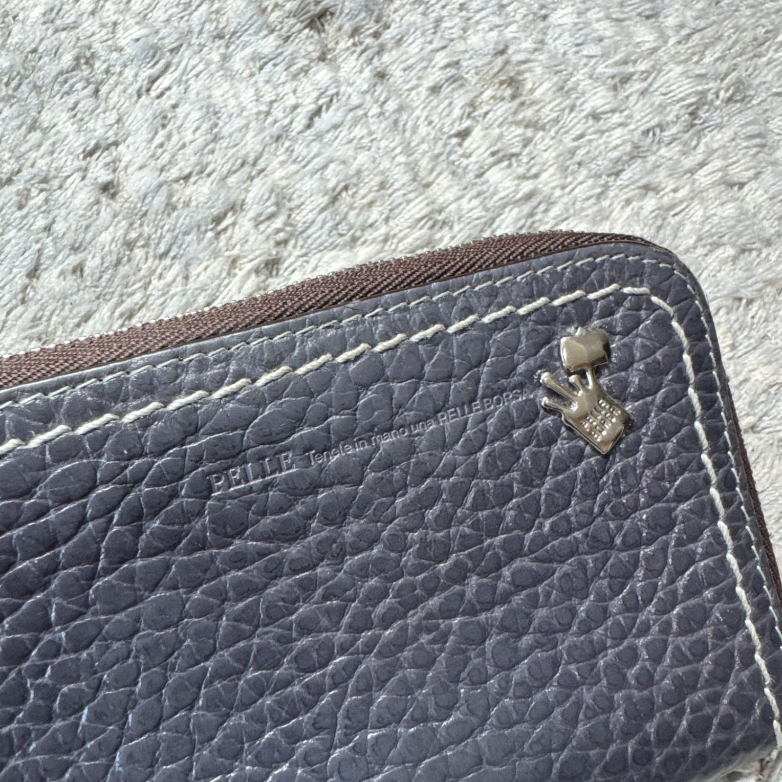 PELLE BORSA ペレボルサ 長財布 L字ファスナー レザー - メルカリ