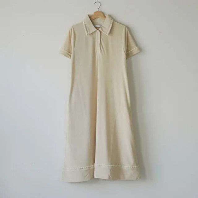 【新品】 ワンピース ASEEDONCLOUD | Grain suck Pile Dress (ivory) size O/S | ワンピース ドレス パイル素材 26ss 261802-iv