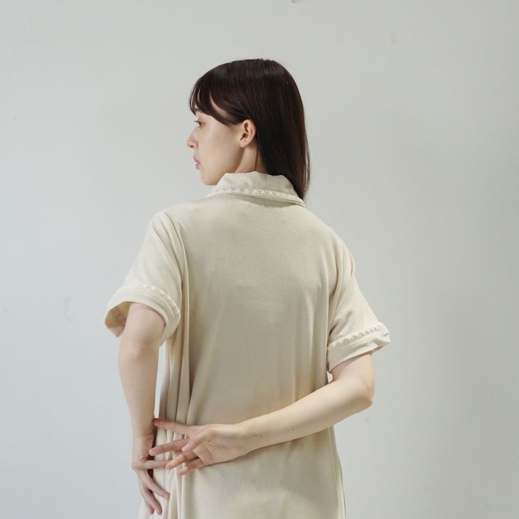 【新品】 ワンピース ASEEDONCLOUD | Grain suck Pile Dress (ivory) size O/S | ワンピース ドレス パイル素材 26ss 261802-iv