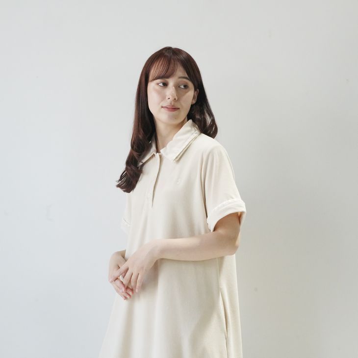 【新品】 ワンピース ASEEDONCLOUD | Grain suck Pile Dress (ivory) size O/S | ワンピース ドレス パイル素材 26ss 261802-iv