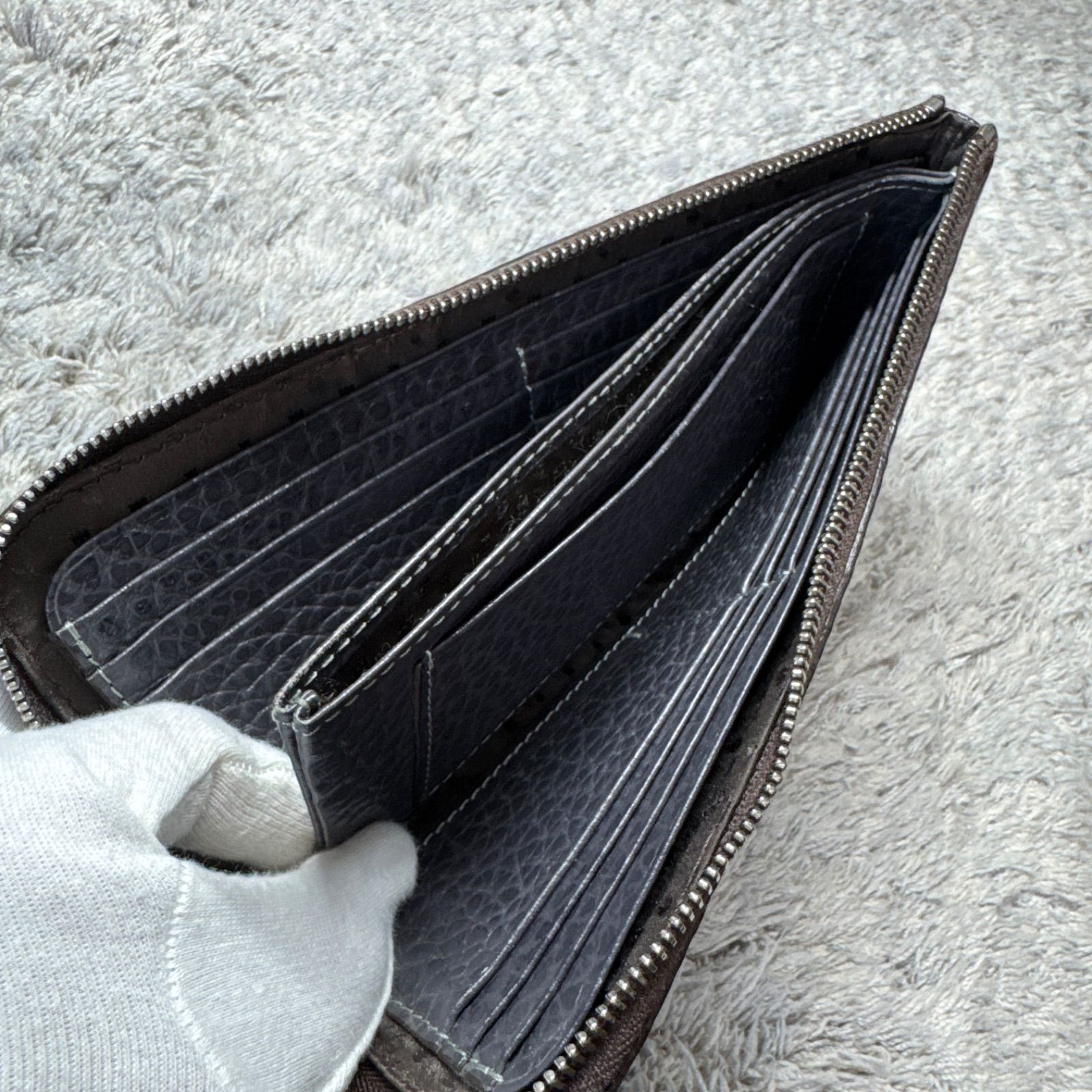 PELLE BORSA ペレボルサ 長財布 L字ファスナー レザー - メルカリ