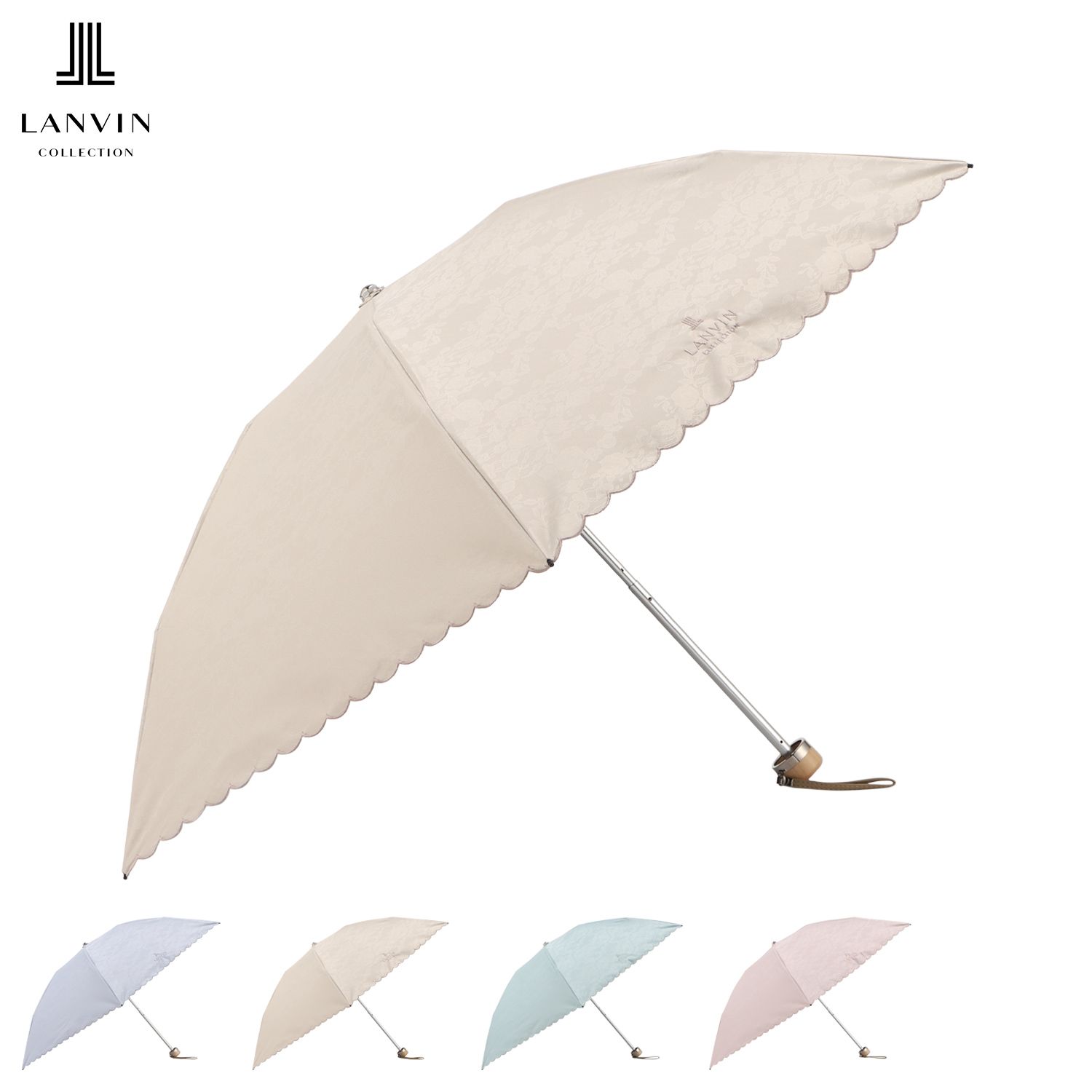 ランバン コレクション LANVIN COLLECTION 日傘 折りたたみ 傘 軽量 晴雨兼用 雨傘 レディース 50cm UVカット 遮光 遮熱