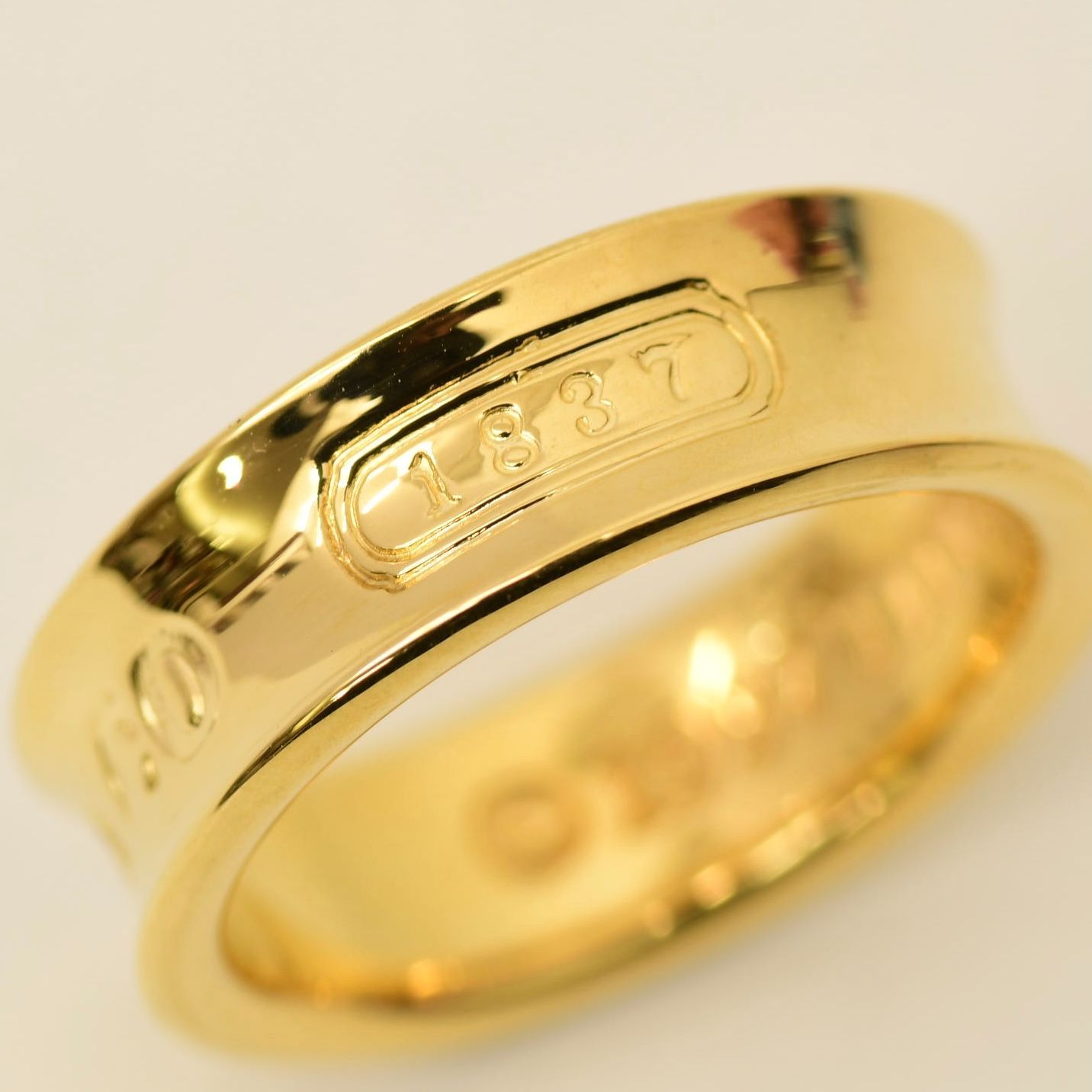 Tiffany & Co. ティファニー 750 ナローリング 9号 6.7g 1837 1997 K18