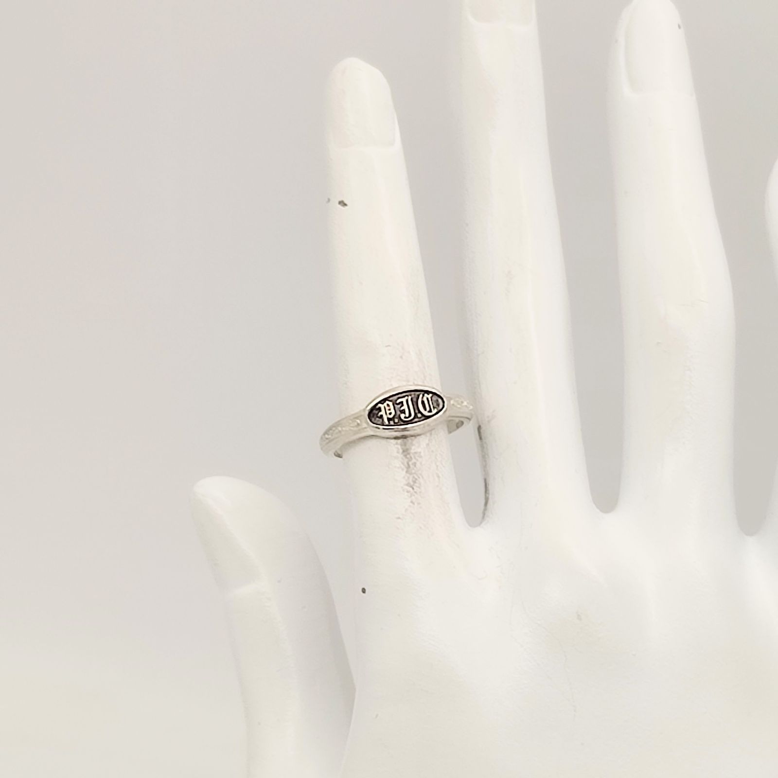 美品】シルバー シグネットリング P.J.C SILVER シルバー925 10号 調整 