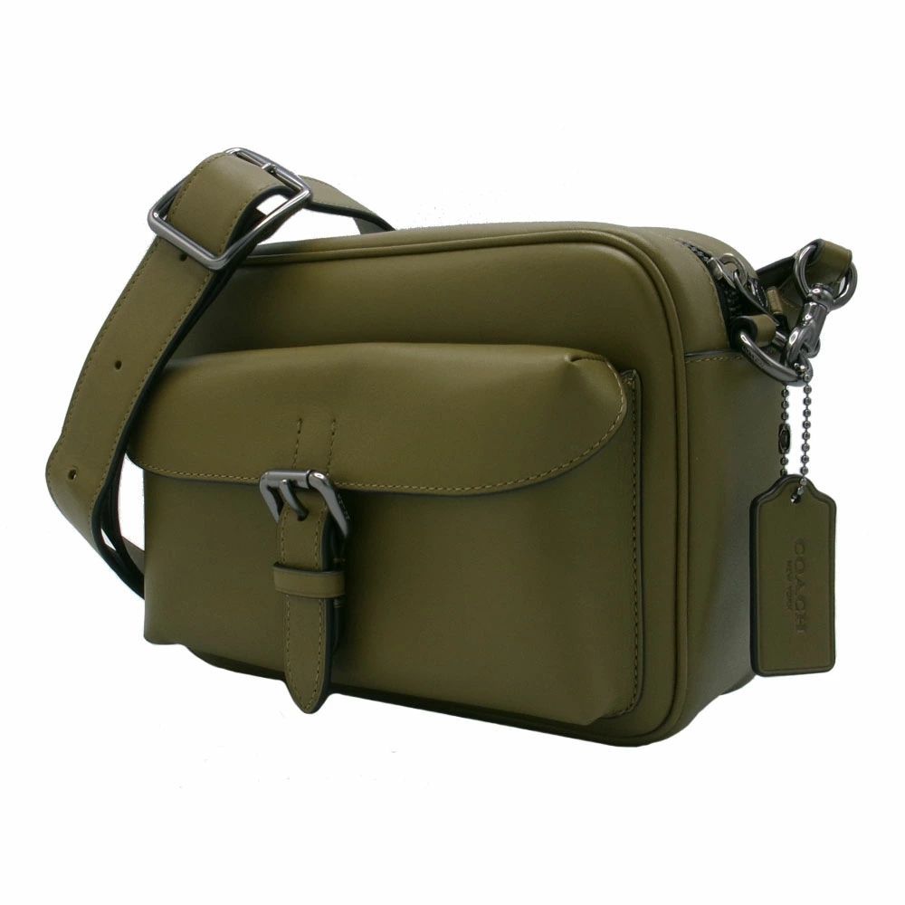 【新品】コーチ バッグ ショルダーバッグ COACH WARNER レザー クロスボディバッグ 斜め掛け CBI63 QBGRN (グリーン) アウトレット メンズ 送料無料