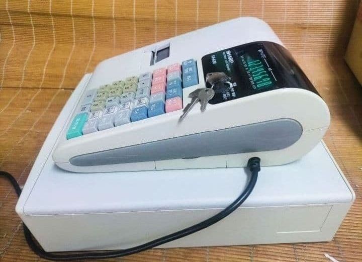 シャープレジスター　XE-A20　店名設定無料ロゴ可能機種　003109 シャープレジスター XE-A20 店名設定無料ロゴ可能機種 000340 - メルカリ