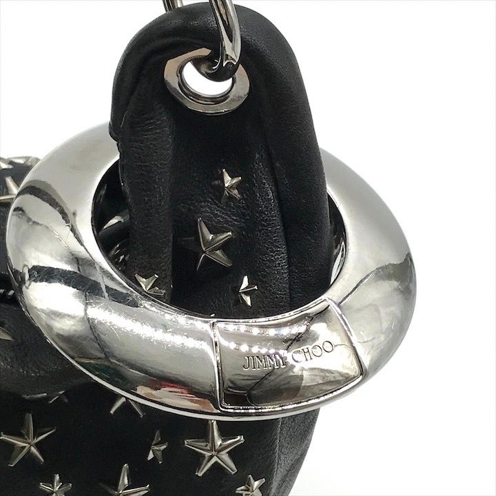 良品 JIMMY CHOO ジミーチュウ スタースタッズ レザー ワンショルダー