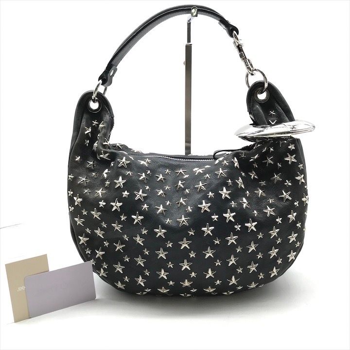 良品 JIMMY CHOO ジミーチュウ スタースタッズ レザー ワンショルダー