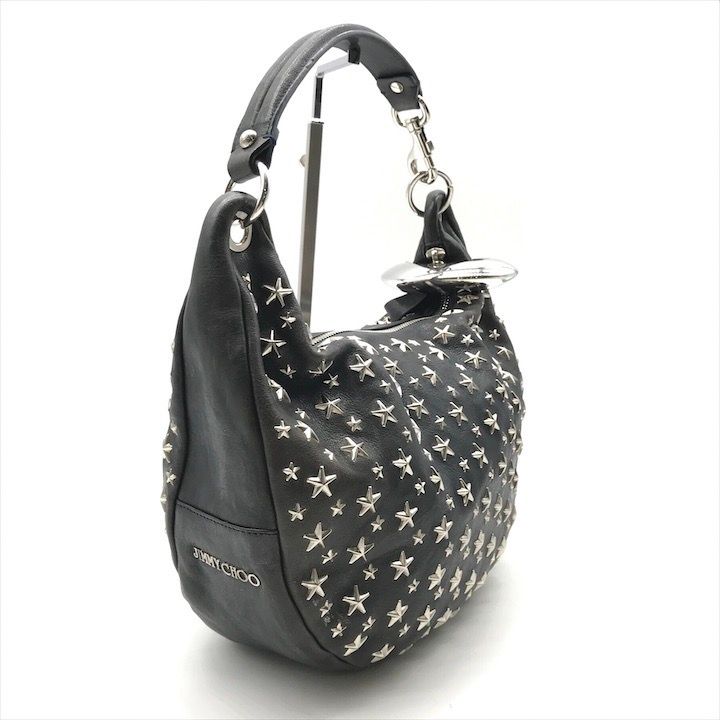 良品 JIMMY CHOO ジミーチュウ スタースタッズ レザー ワンショルダー