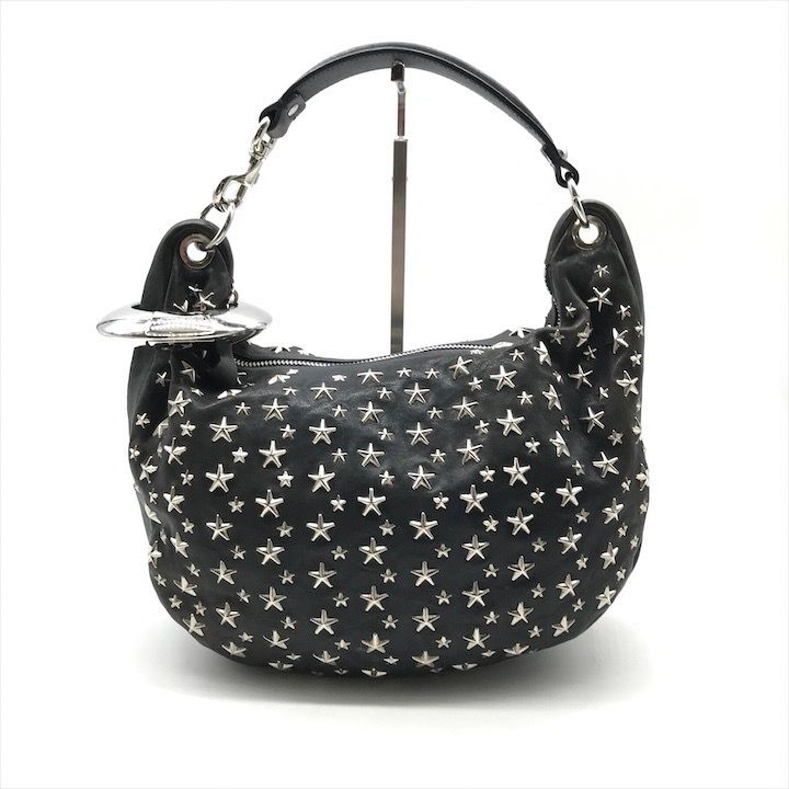 良品 JIMMY CHOO ジミーチュウ スタースタッズ レザー ワンショルダー