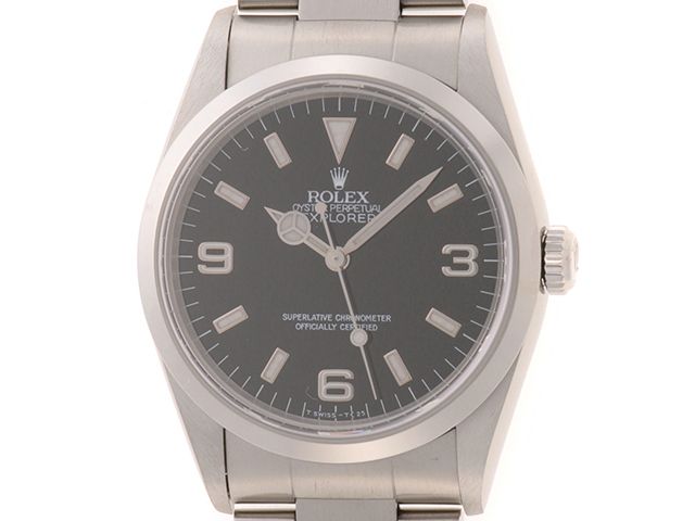 ROLEX ロレックス ウォッチ エクスプローラーⅠ 時計 14270 腕時計 ステンレス ブラック 自動巻き ブラック文字盤 メンズ【中古】【436】