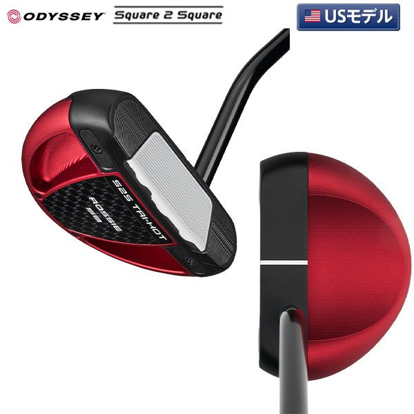 USモデル オデッセイ Square 2 Square TRI-HOT ROSSIE SB パター ストロークラボ120 ブラック スチールシャフト シングルベント