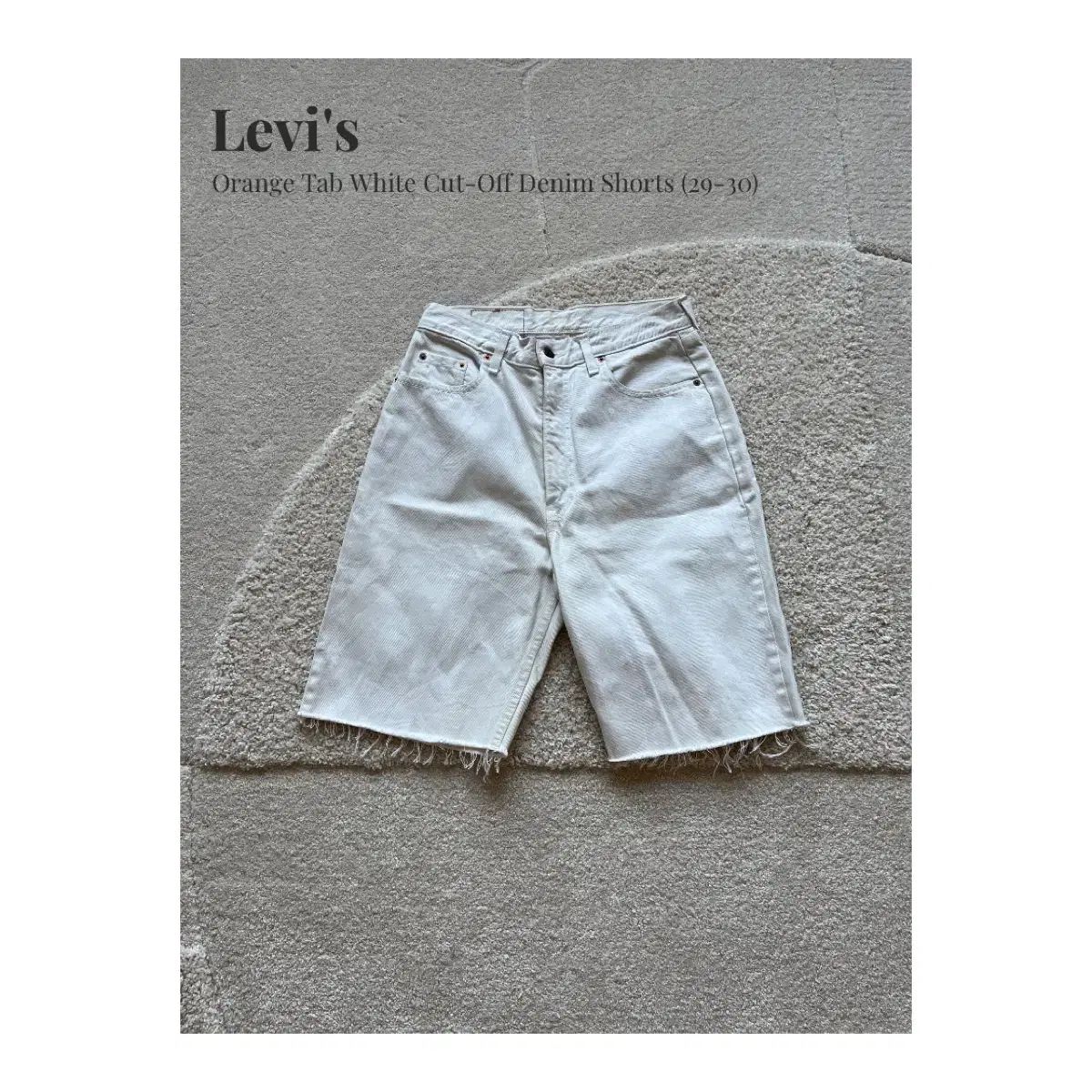 90s Levi's 881 オレンジタブ ダメージ フリンジ デニム ショーツ (28-29)