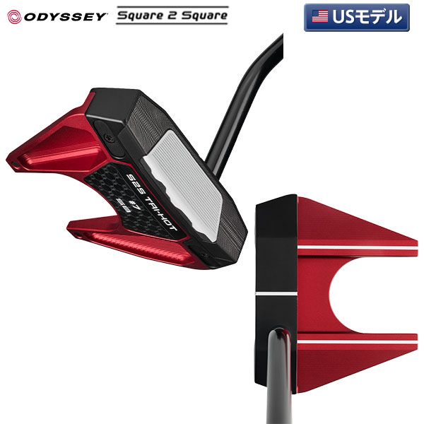 USモデル オデッセイ Square 2 Square TRI-HOT Cruiser Seven SB パター ストロークラボ120 ブラック スチールシャフト クルーザー セブン #7 シングルベント