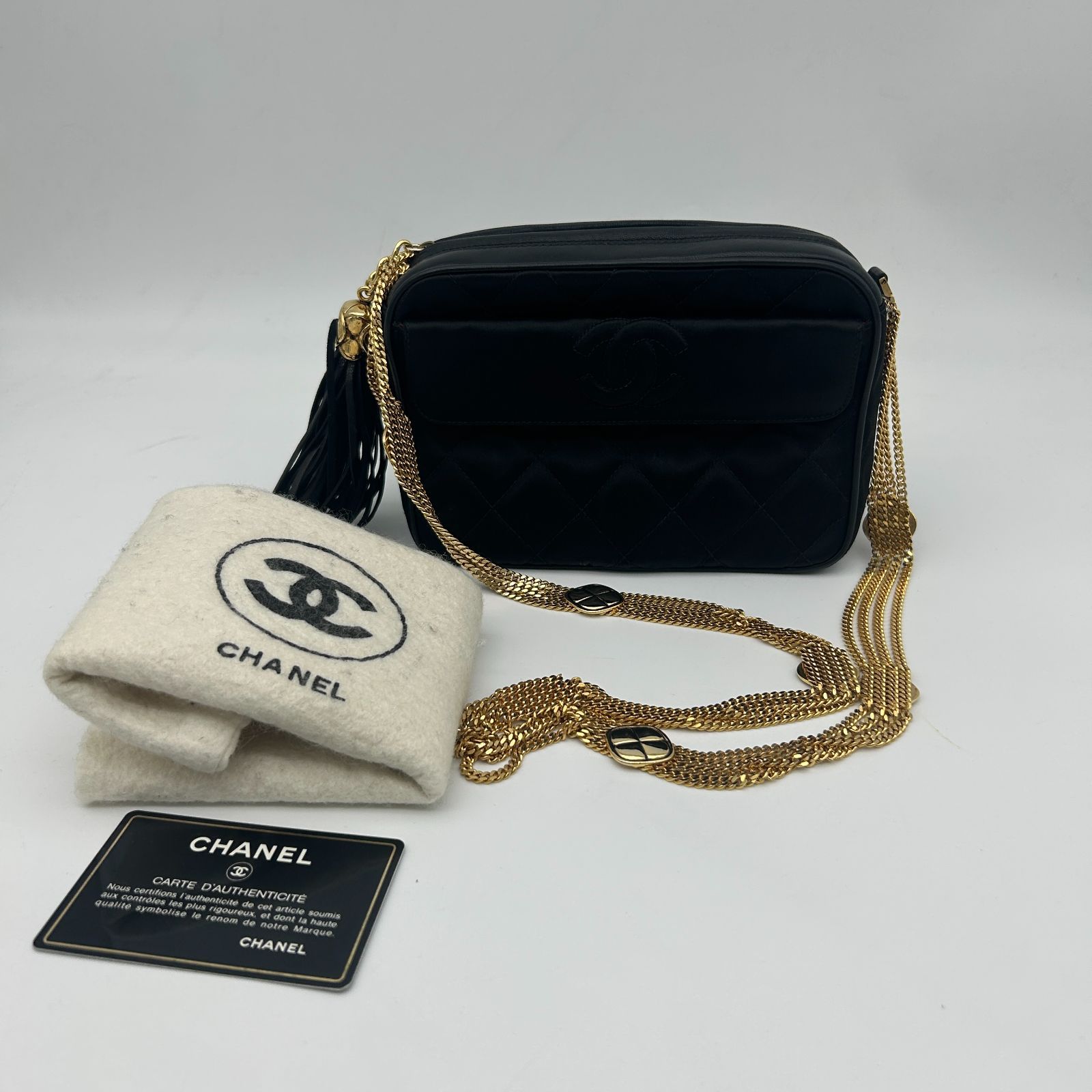 CHANEL（シャネル） ココマークステッチ 4連チェーンフリンジ 