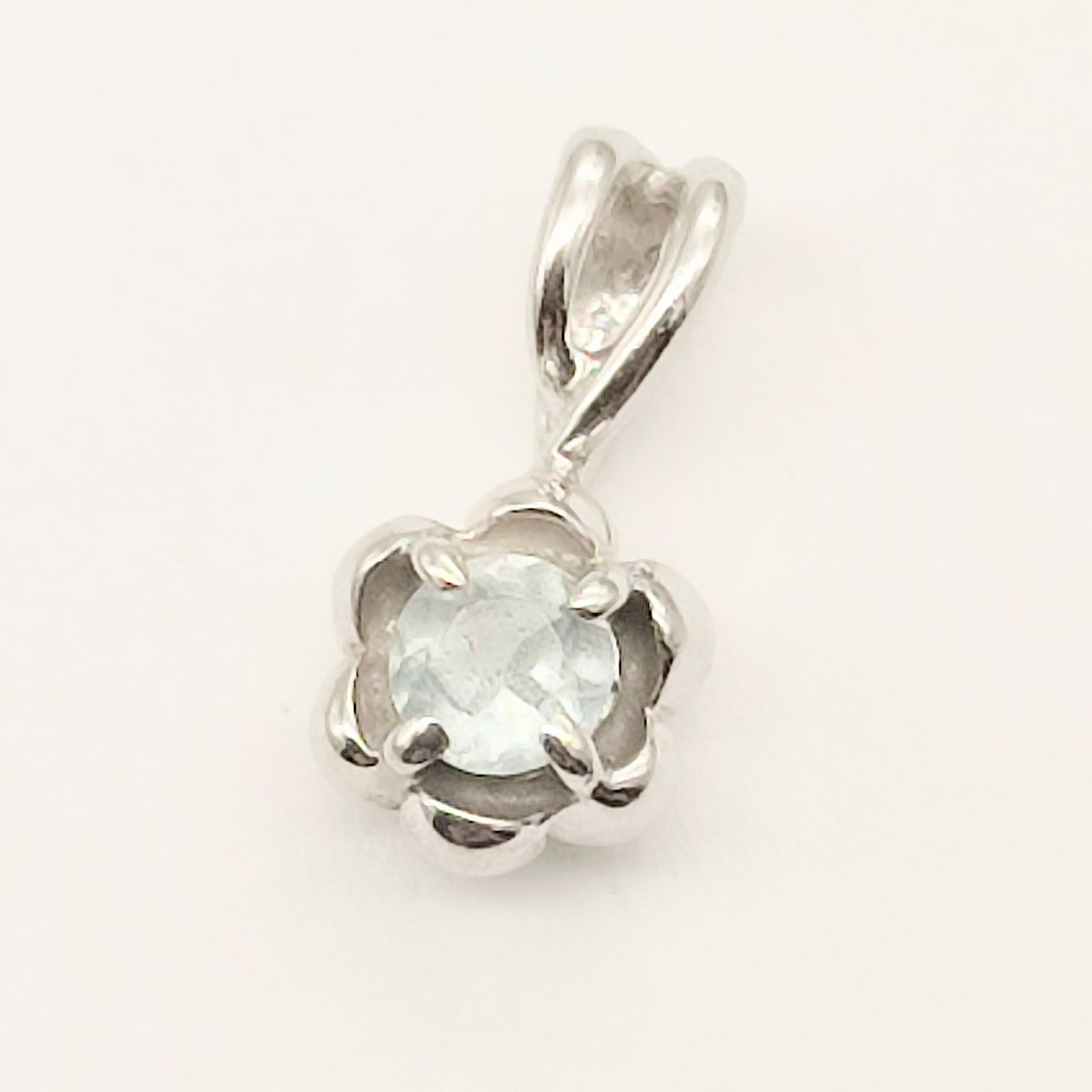 PWG9ネックレス　K9ネックレス 美品】ジュエリーマキ PWG9 K9 アクアマリンペンダントトップ 0.6g