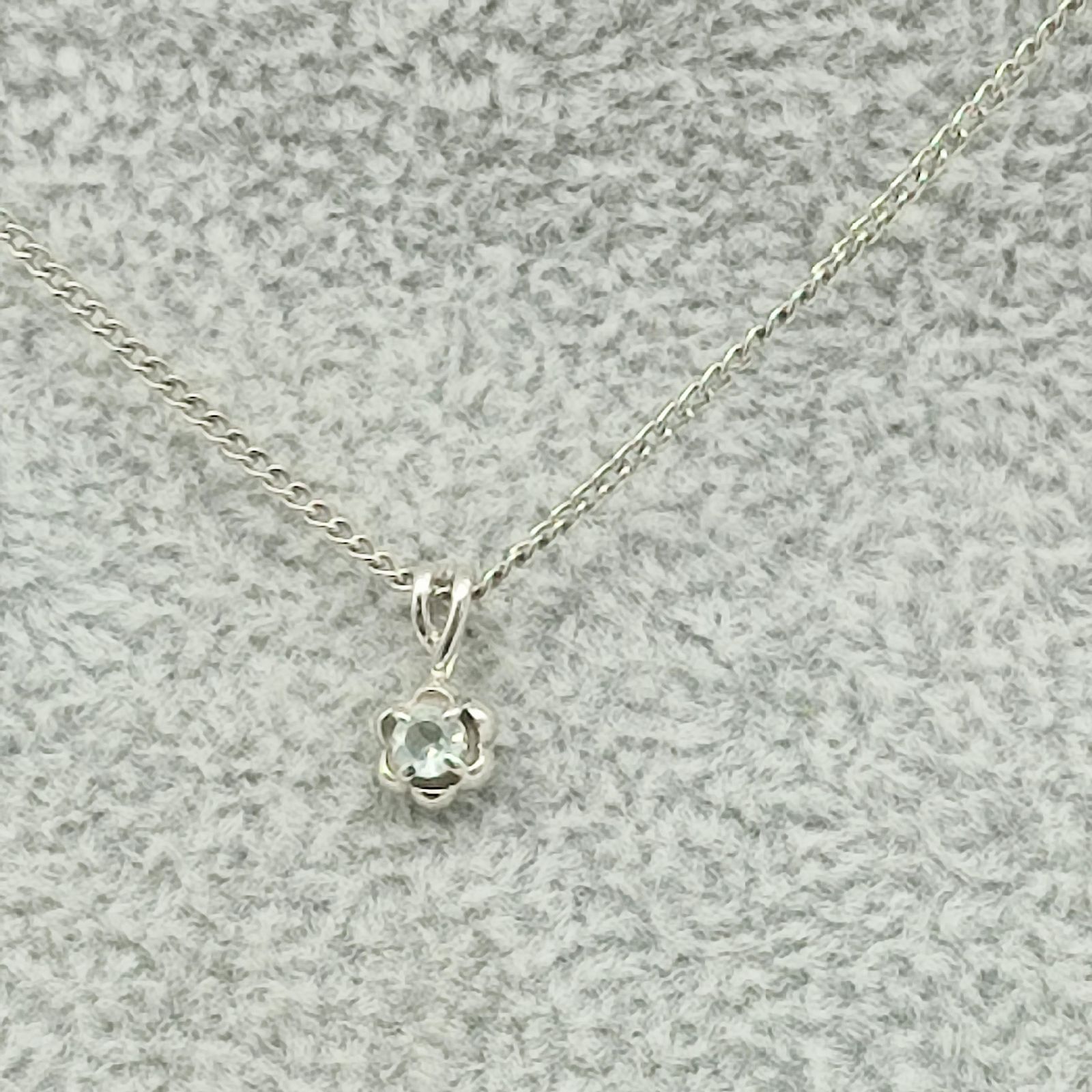 美品】ジュエリーマキ PWG9 K9 アクアマリンペンダントトップ 0.6g
