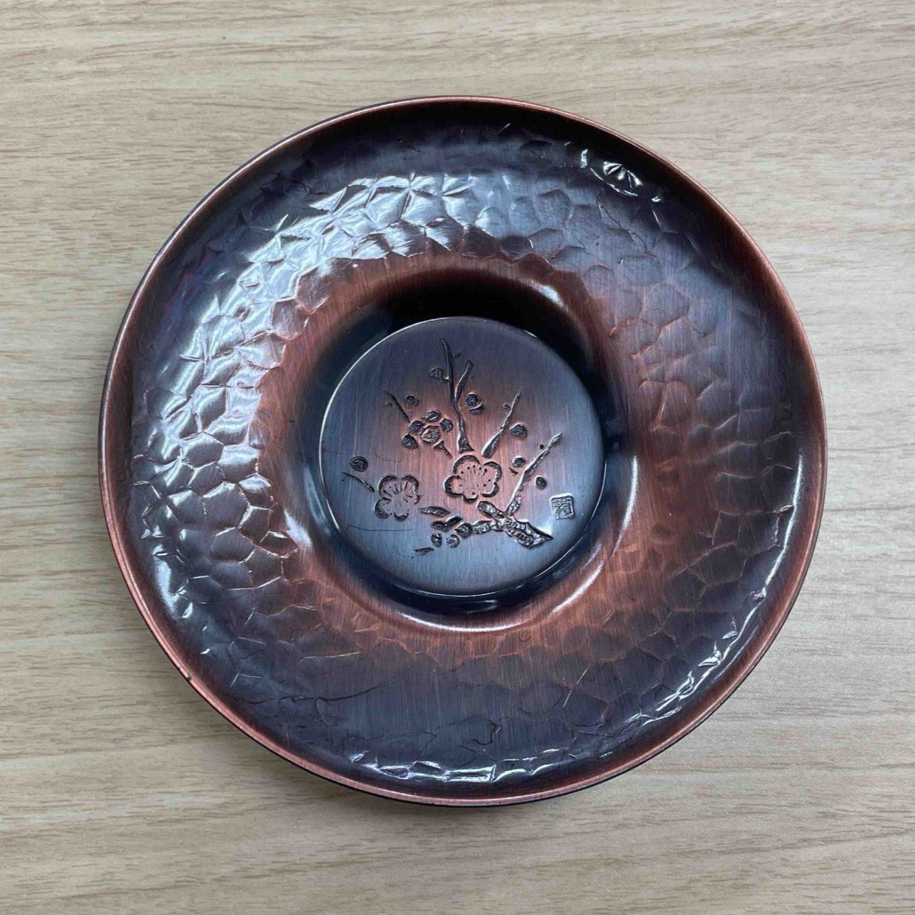 時代　煎茶道具　銅製　陽刻　茶托　5枚 未使用】純銅製 五君子 茶托5枚・茶箕セット 木箱入り 煎茶道具 - メルカリ