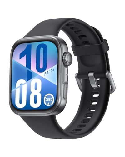 HUAWEI WATCH FIT 4 スマートウォッチ 薄型軽量 1.82インチ大画面 アウトドアに適した気圧計と測位システム 通知 フィットネス ヘルストラッカー 情緒測定 10日間ロングバッテリー iOS/Android ブラック