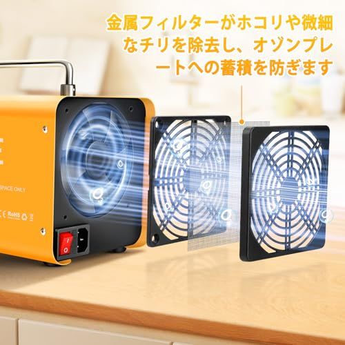 オゾン発生器 【PSE認証済】60000mg/h 業務用オゾン脱臭機 家庭用空気