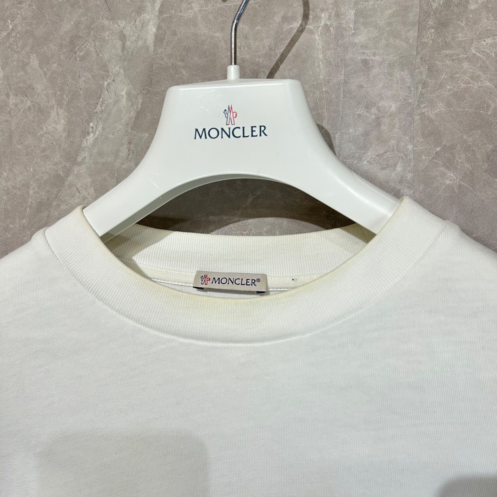 MONCLER HYKE モンクレール　 長袖ロンT 白 S MONCLER モンクレール HYKEコラボ長袖Tシャツ ロンT ホワイト 白 L