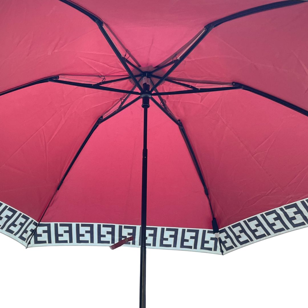 FENDI フェンディ 折りたたみ傘 ズッカ柄 ボルドー 雨傘 日傘 - メルカリ