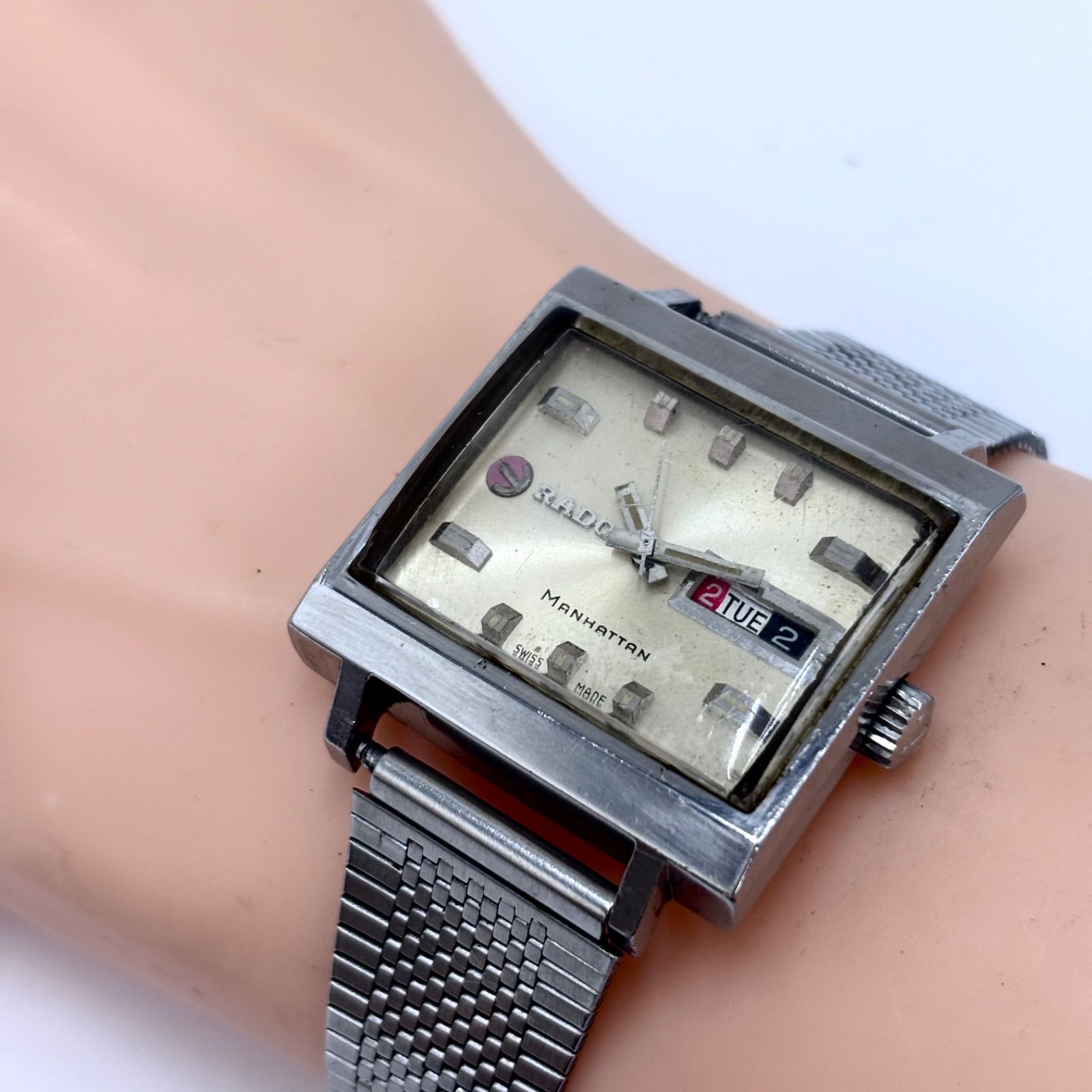 E49 RADO ラドー マンハッタン 11815-2 自動巻 腕時計 稼動】RADO/ラドー MANHATTAN/マンハッタン 腕時計 自動巻き/AT