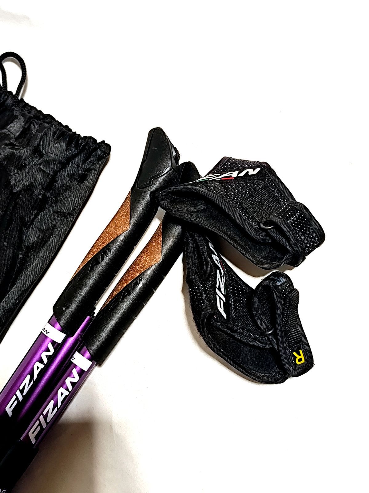 FIZAN フィザン トレッキングポール Sサイズ 2本セット パープル系 登山杖