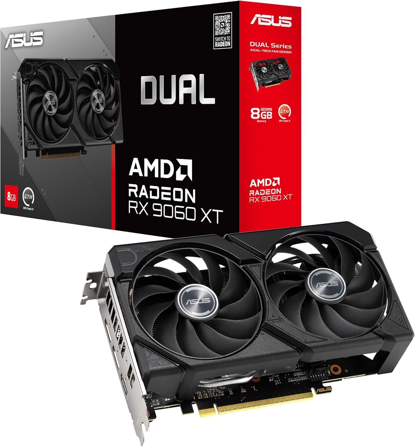 【新品未開封】ASUS DUAL Radeon RX 9060 XT 8GB AMD グラフィックボード 送料無料