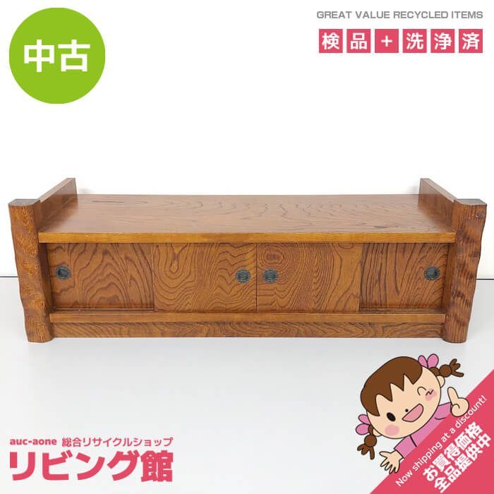 ss8659 【中古】 置床 幅90cm 飾り棚 茶箪笥 和風 木製 レトロ