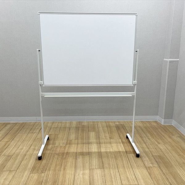 ホワイトボード 脚付き 両面 移動式 プラス ホワイト