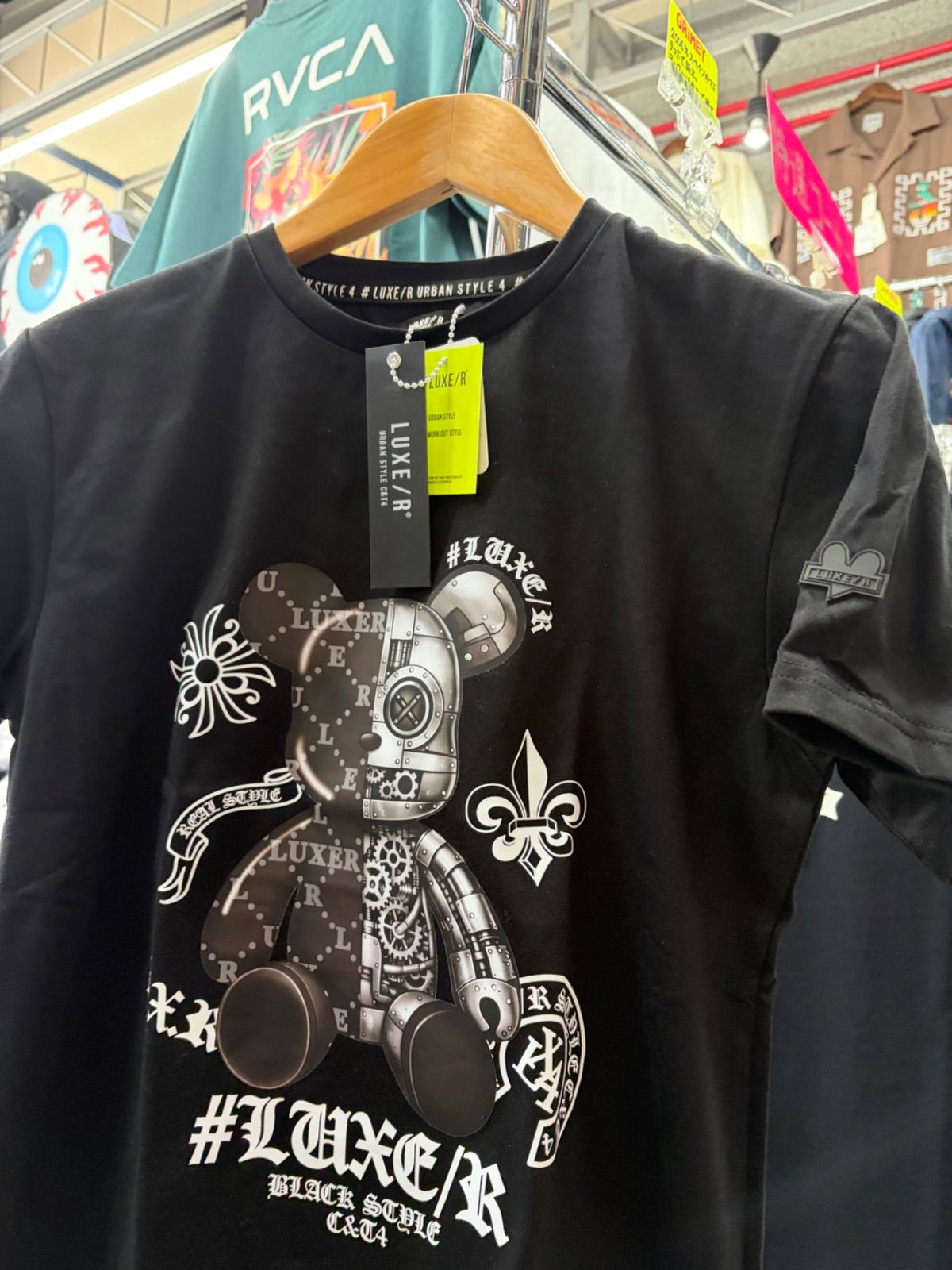 XLあり‼️LUXE /R ラグジュ⚫︎半袖 Tシャツ 転写プリント ベアー 