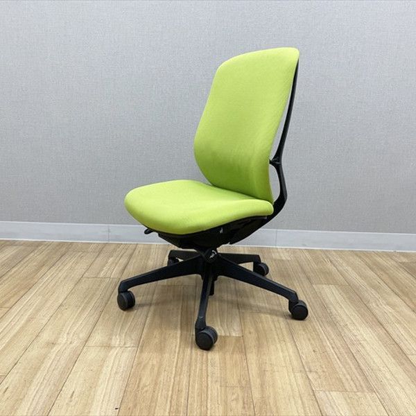 オカムラ シルフィチェア ハイバック クッション オフィスチェア デスクチェア 肘無 ライムグリーン